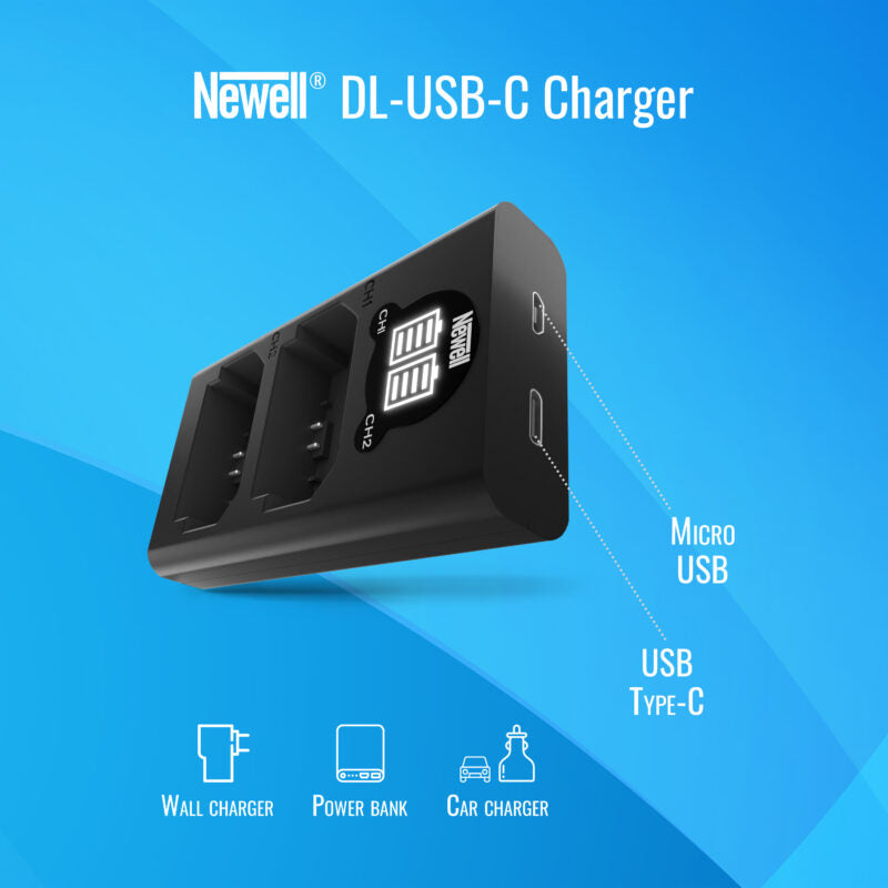 Newell DL-USB-C Zweikanal-Ladegerät für NP-W126 Akkus - Newell Pro DE