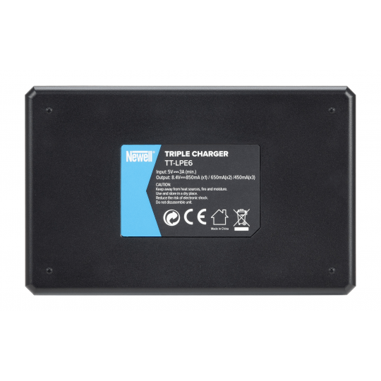 Newell TT-USB-C Dreifach-Ladegerät für LP-E6 for Canon