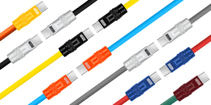 Newell USB-C - USB-C 100 W Kabel, 2 m, Silikon, orange-gelb