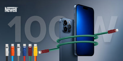 Newell USB-C - USB-C 100 W Kabel, 2 m, Silikon, grün-maroon