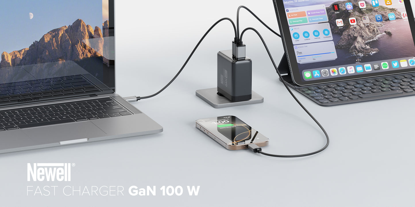Newell GaN 100 W TFT-Ladegerät - EU Ladegerät