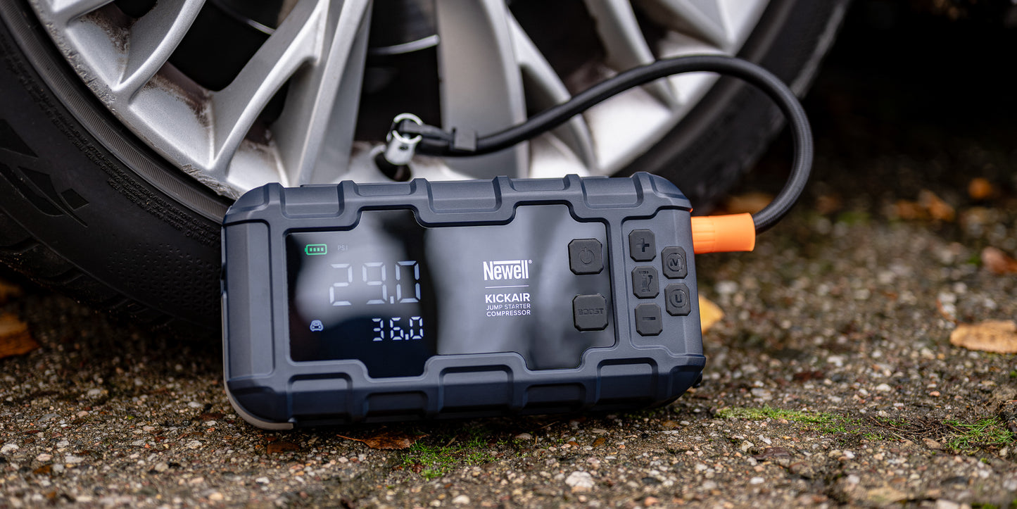 Newell KickAir Jump Starter mit Kompressor und Powerbankfunktion
