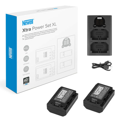 Newell DL-USB-C Zweikanal-Ladeset mit zwei NP-FZ100-Akkus für Sony - Newell Pro DE