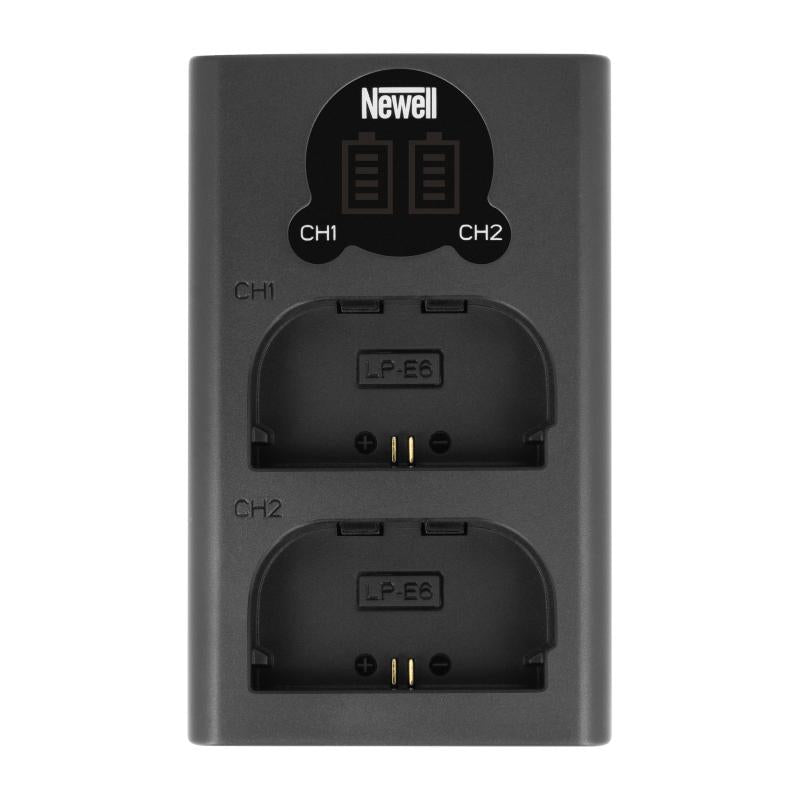Newell DL-USB-C Zweikanal-Ladegerät für LP-E6 Akkus - Newell Pro DE