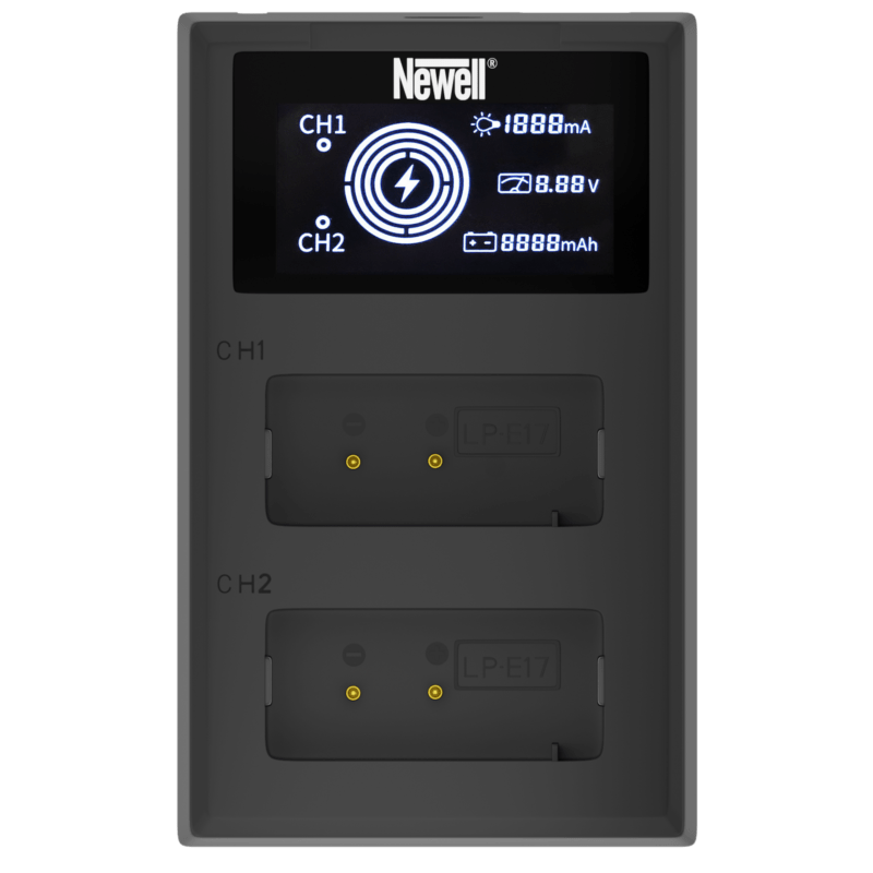 Newell FDL-USB-C Zweikanal-Ladegerät für LP-E17 Akkus - Newell Pro DE