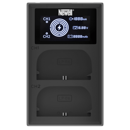 Newell FDL-USB-C Zweikanal-Ladegerät für LP-E6 Akkus - Newell Pro DE