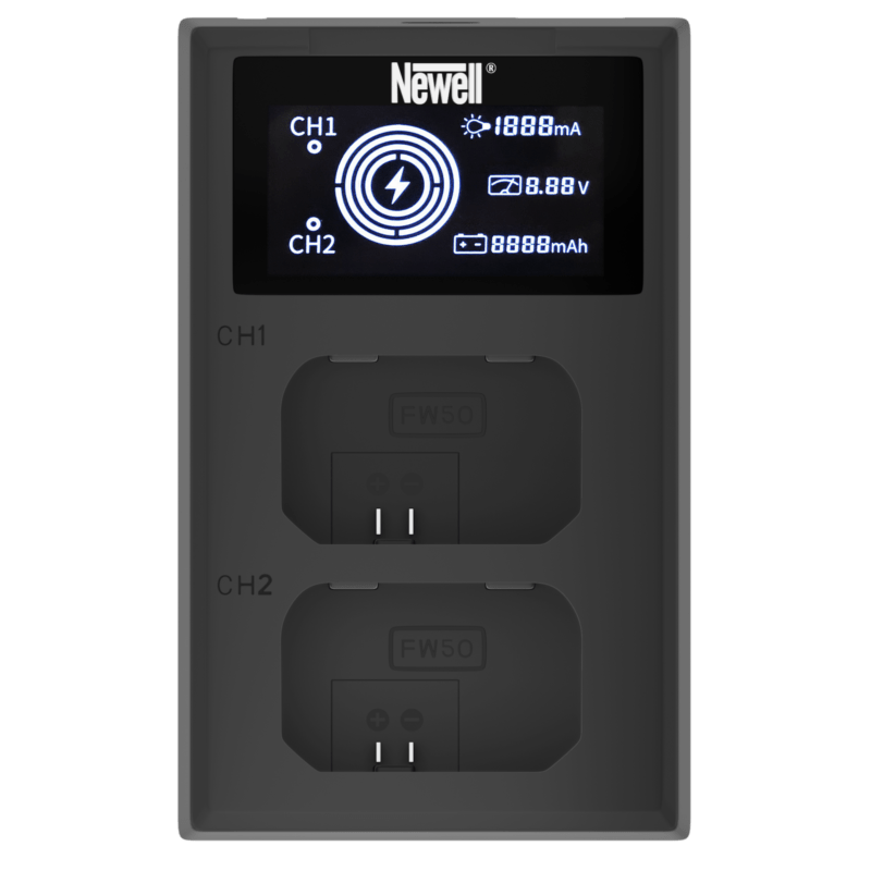 Newell FDL-USB-C Zweikanal-Ladegerät für NP-FW50 Akkus - Newell Pro DE