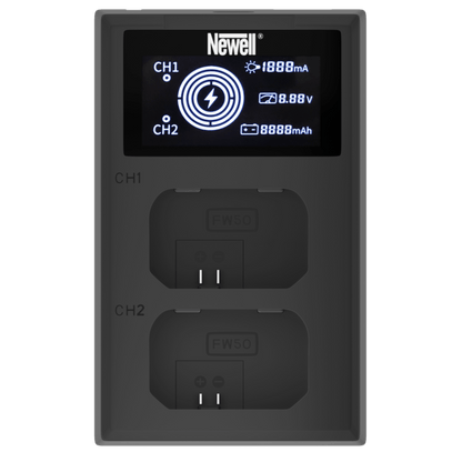 Newell FDL-USB-C Zweikanal-Ladegerät für NP-FW50 Akkus - Newell Pro DE