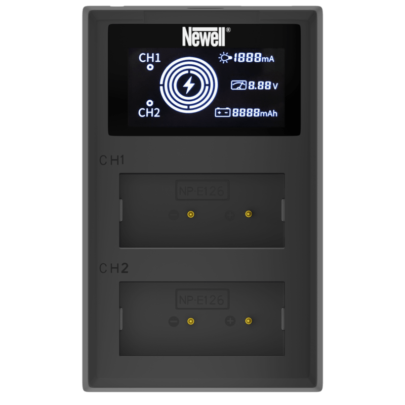 Newell FDL-USB-C Zweikanal-Ladegerät für NP-W126 Akkus - Newell Pro DE