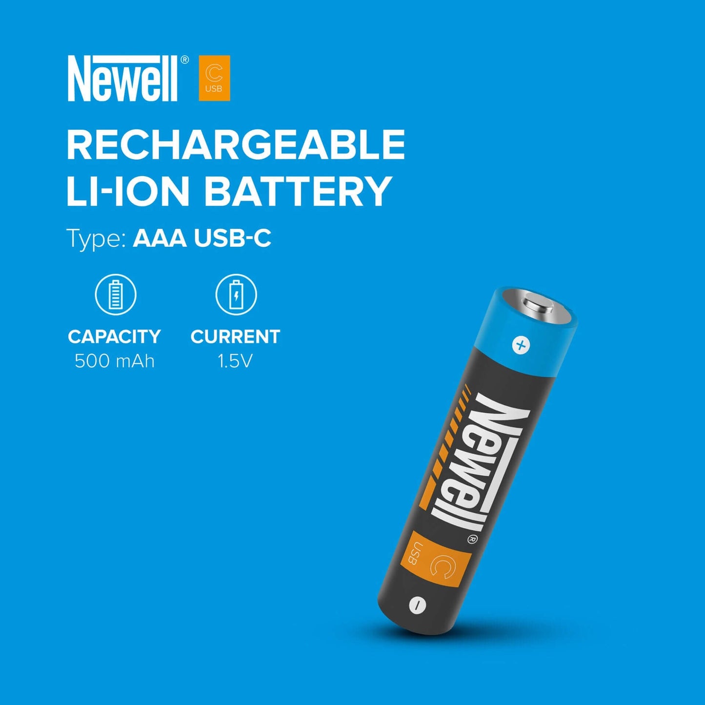 Newell AAA USB-C 500 mAh (Doppelpack) - Newell Pro DE