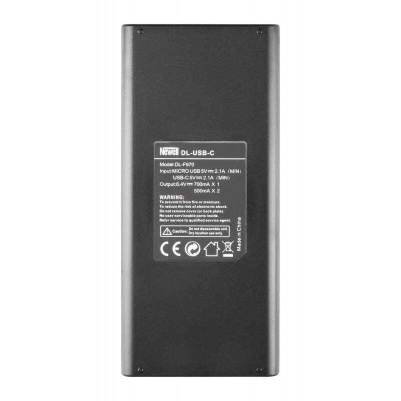 Newell DL-USB-C Zweikanal-Ladeset mit 2 NP-F570-Akkus für Sony - Newell Pro DE