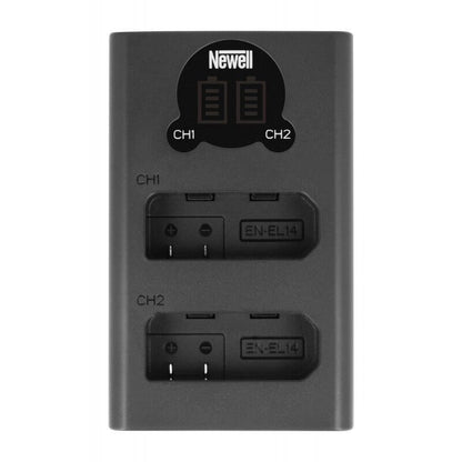 Newell DL-USB-C Zweikanal-Ladeset und zwei EN-EL14-Akkus für Nikon - Newell Pro DE