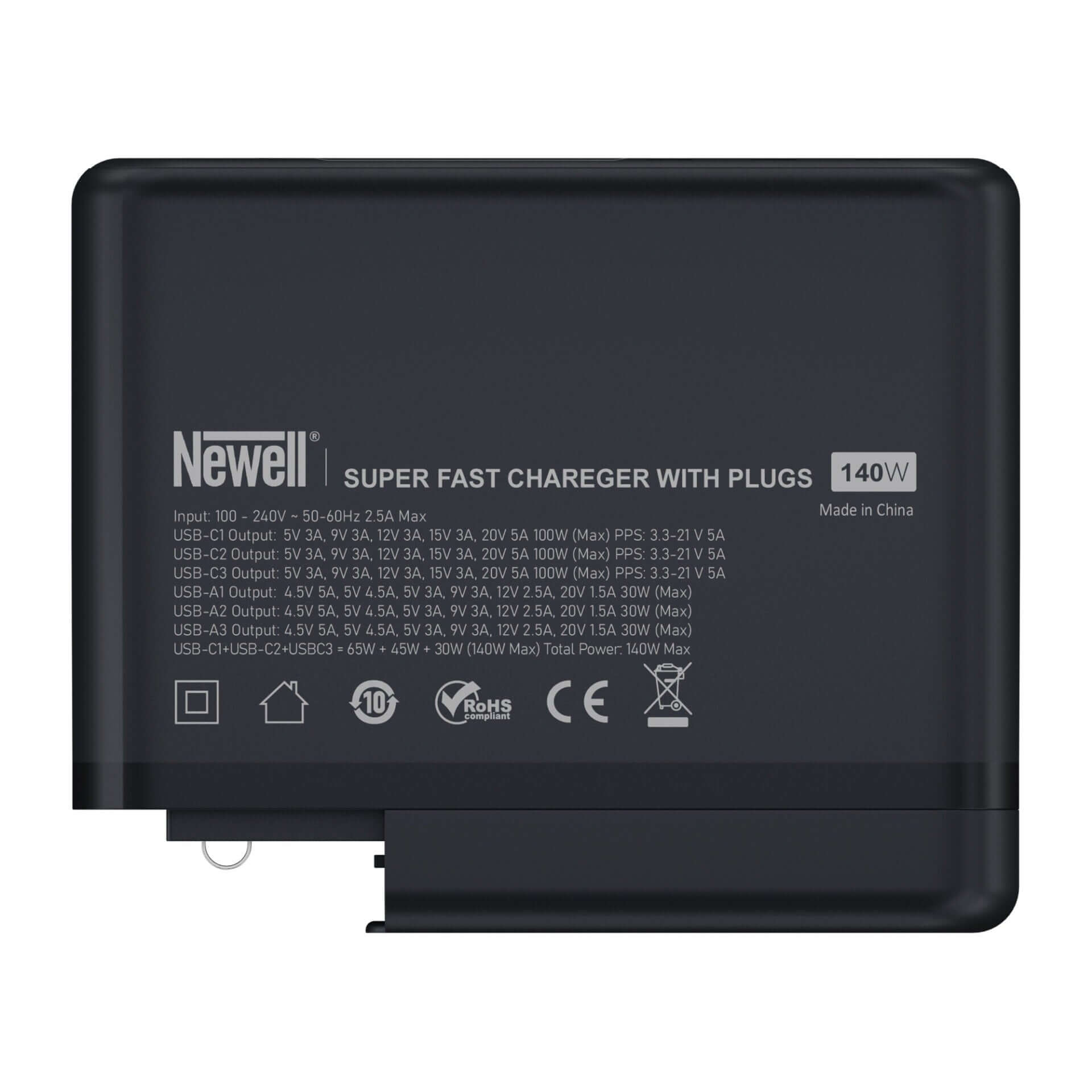 Newell GaN Tech T-power 140 W Ladegerät mit Adapterkit - Newell Pro DE