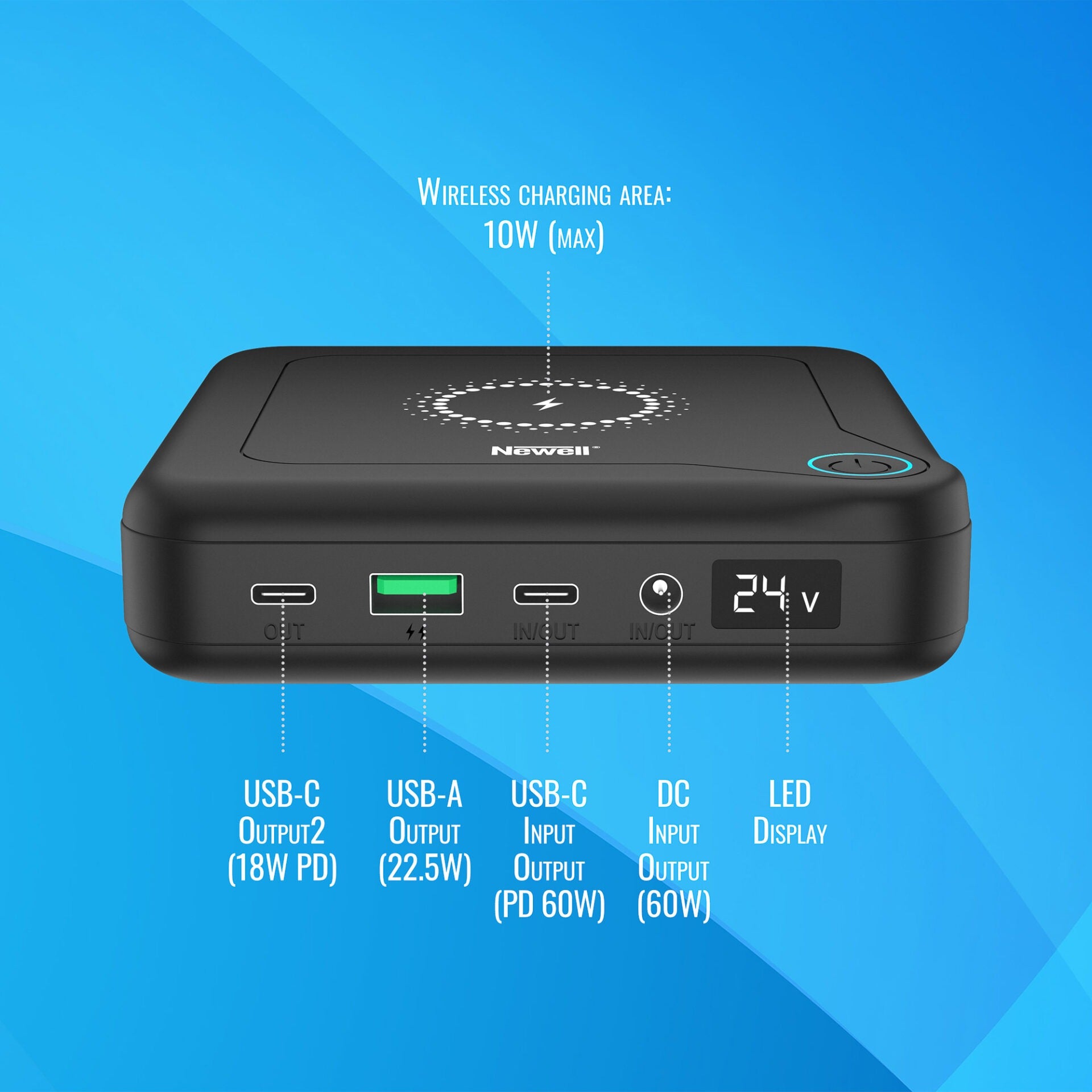 Newell Power Bank GP12 24000 mAh PD 60 W - Newell Pro DE
