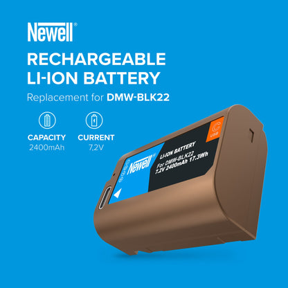 Newell Akku DMW-BLK22 USB-C für Panasonic - Newell Pro DE