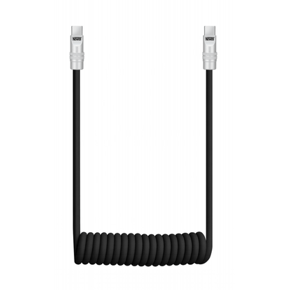 Newell USB-C - USB-C 100 W Kabel, 1,5 m, Silikon, Spiral, schwarz