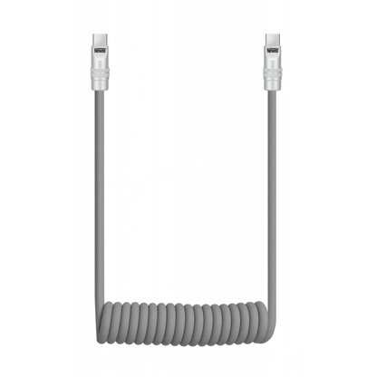 Newell USB-C - USB-C 100 W Kabel, 1,5 m, Silikon, Spiral, Grau