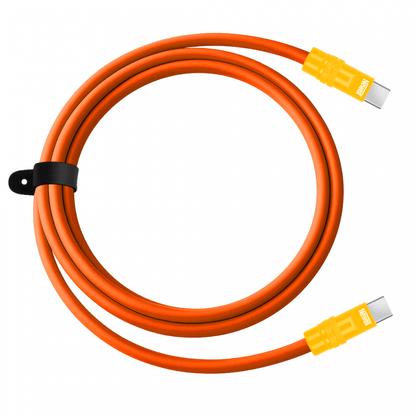 Newell USB-C - USB-C 100 W Kabel, 2 m, Silikon, orange-gelb