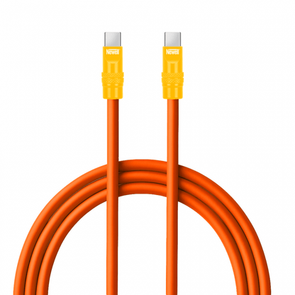Newell USB-C - USB-C 100 W Kabel, 2 m, Silikon, orange-gelb