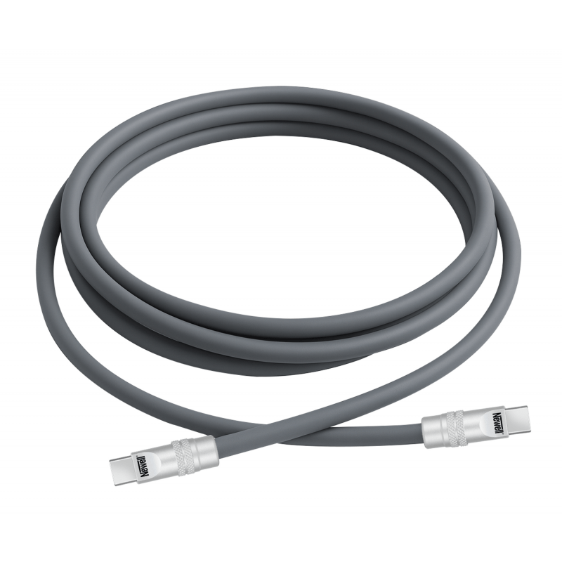 Newell USB-C - USB-C 100 W Kabel, 2 m, Silikon, Grau