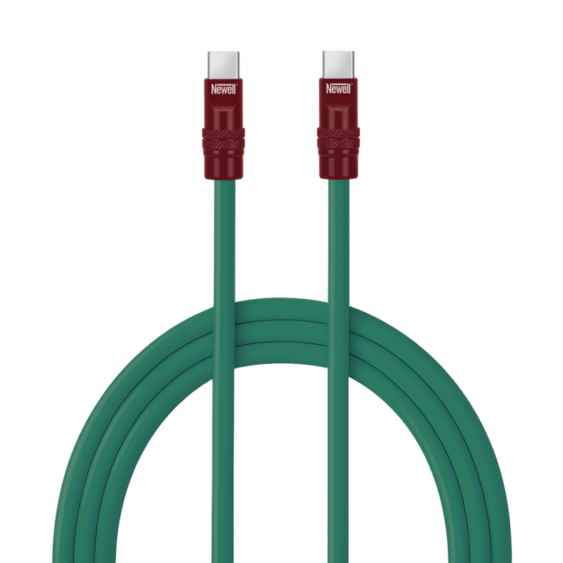 Newell USB-C - USB-C 100 W Kabel, 2 m, Silikon, grün-maroon