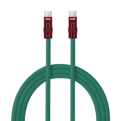 Newell USB-C - USB-C 100 W Kabel, 2 m, Silikon, grün-maroon