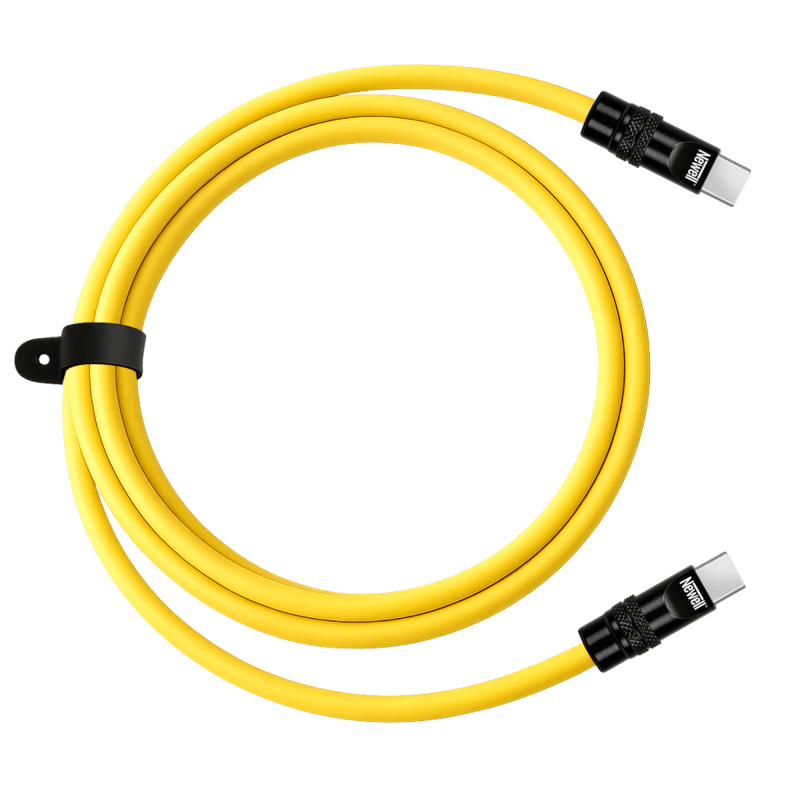 Newell USB-C - USB-C 100 W Kabel, 2 m, Silikon, gelb-schwarz