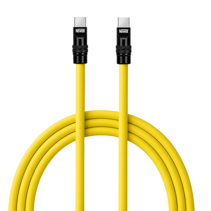 Newell USB-C - USB-C 100 W Kabel, 2 m, Silikon, gelb-schwarz